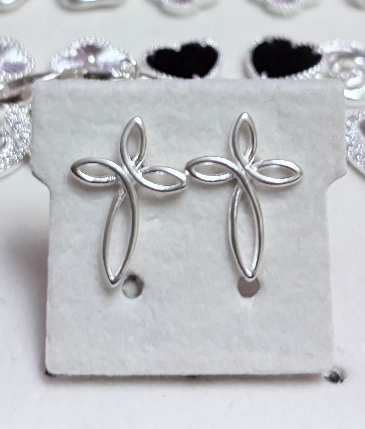 Aros Cruz minimalista- plata
